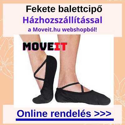 Több méretben fekete balettcipő rendelése webshopból